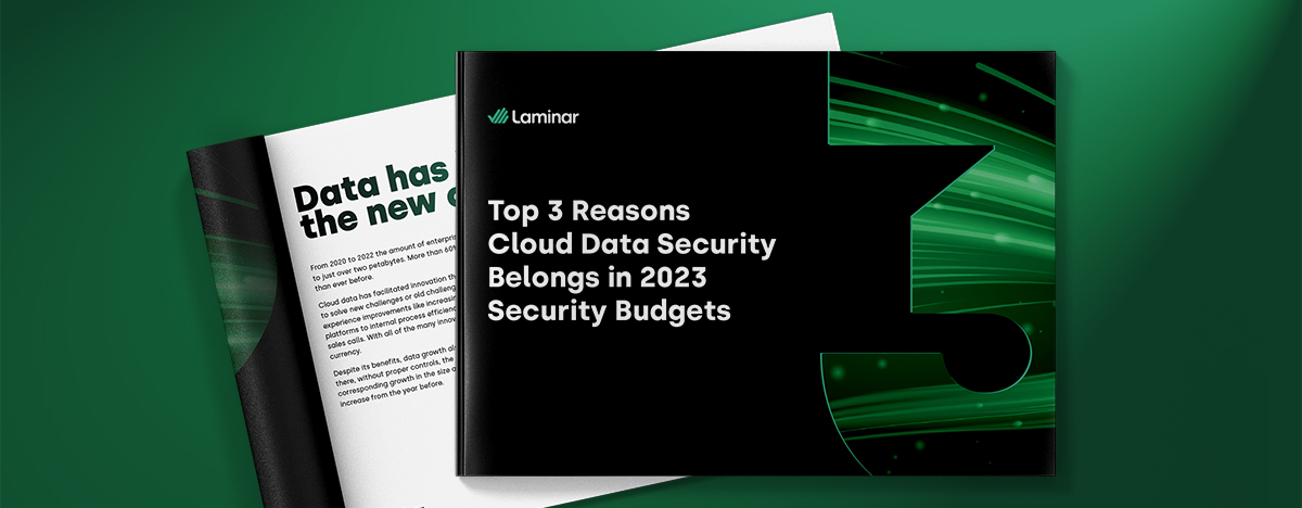 Ebook: Top 3 Reasons Cloud Data Security Belongs in 2023 Security Budgets - Laminar Security