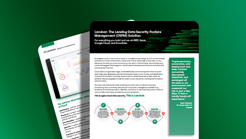 Data Sheet: Laminar The Leading Data Security Posture Management (DSPM) Solution - Laminar Security